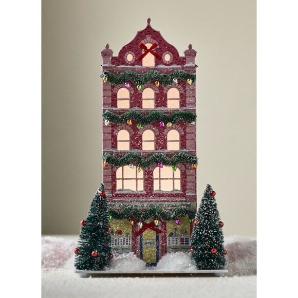 Anthropologie Emily Taylor Holiday Village House Cocoa & Mistletoe Christmas NIB - Picture 7 of 7